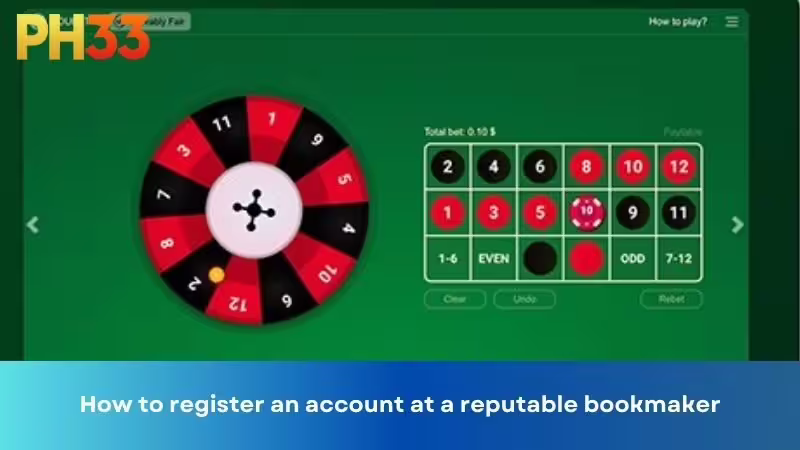 How to register an account at a reputable bookmaker
